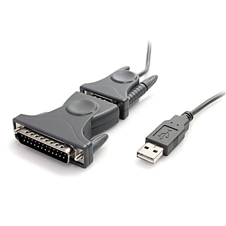StarTech.com USB to RS232 DB9/DB25 Serial Adapter Cable