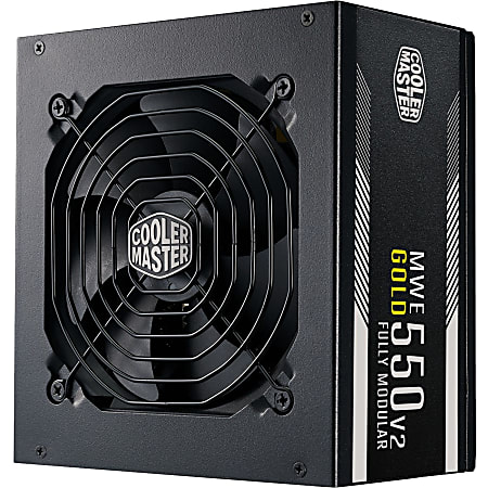 Cooler Master Full Modular 80 Plus Gold ATX Power Supply Unit - Internal - 120 V AC, 230 V AC Input - 5 V DC @ 20 A, 3.3 V AC @ 20 A, 12 V DC @ 45.8 A, 12 V DC @ 300 mA, 5 V DC @ 3 A Output - 550 W - 1 Fan(s) - 90% Efficiency