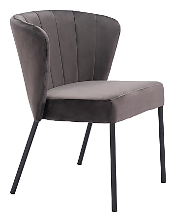 Zuo Aimee Dining Chairs, Gray, Set Of 2 Chairs