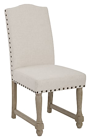 Ave Six Kingman Dining Chair, Linen/Light Brown