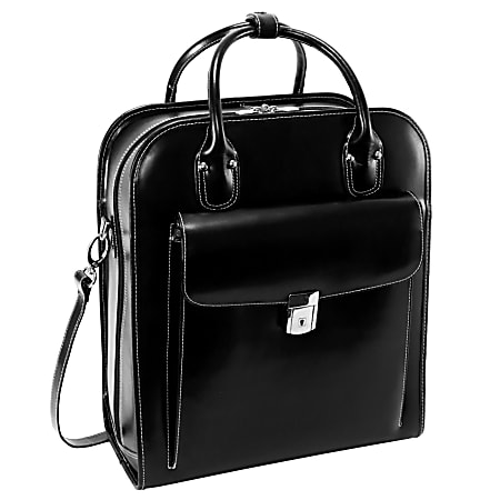 McKleinUSA La Grange Ladies Rolling Briefcase With 15.4 Laptop Pocket Black Office Depot
