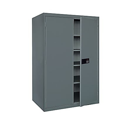 Sandusky® Keyless Electronic Storage Cabinet, 78"H x 46"W x 24"D, Charcoal