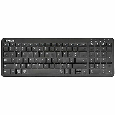 Targus Midsize Multi-Device Bluetooth Antimicrobial Keyboard, Black, AKB863US