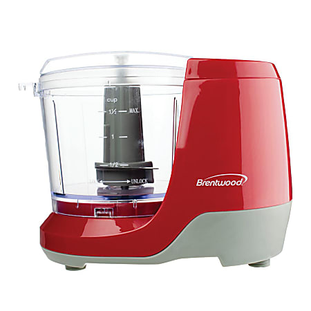 Brentwood 1.5-Cup Mini Food Chopper, Red