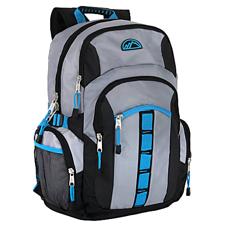 Trailmaker Athletic Backpack With 17" Laptop Pocket, Gray/Black