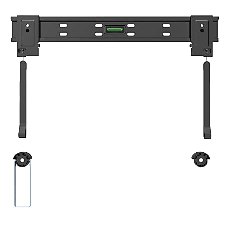 BLACK+DECKER Metal Fixed Flat-Panel Mount For 32" to 60" TVs, Medium, Black
