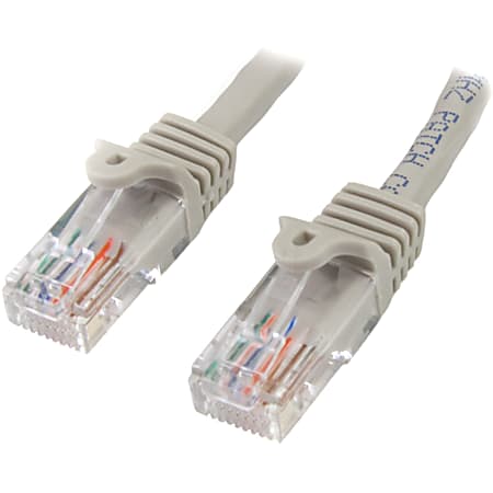 StarTech.com 15 ft Gray Snagless Cat5e UTP Patch Cable  - 15ft Cat5e Patch Cable - 15ft cat 5e patch cable - 15ft Cat5e Patch Cord - 15ft RJ45 Patch Cable - 15ft Snagless Patch Cable