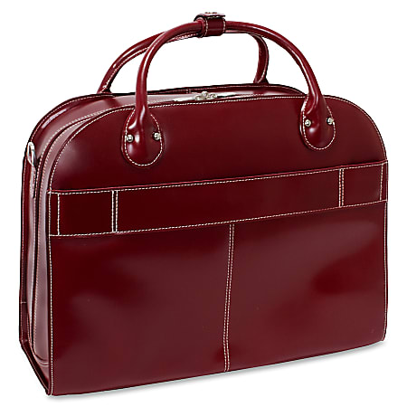 McKleinUSA Roseville Leather Ladies Briefcase Red