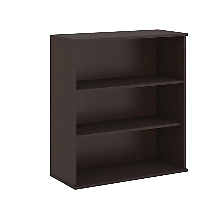 Bush Business Furniture 48"H 3-Shelf Bookcase, Mocha Cherry, Standard Delivery