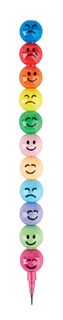 Office Depot® Brand Stackable Emoji Pencil, #2 Medium Soft Lead, Assorted Designs