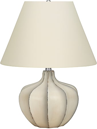 Monarch Specialties Ferrell Table Lamp, 21”H, Ivory/Cream