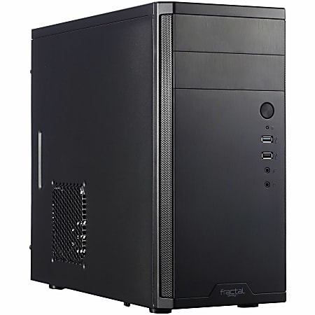 Fractal Design Core 1100 - Black - Brushed Aluminum - 1 x 120mm Fan(s) Installed - Micro ATX, Mini ITX Motherboard Supported - 1 x Fan(s) Supported - 2 x Internal 3.5" Bay - 3 x Internal 2.5" Bay - 4x Slot(s) - 2 x USB(s) - 1 x USB 3.0