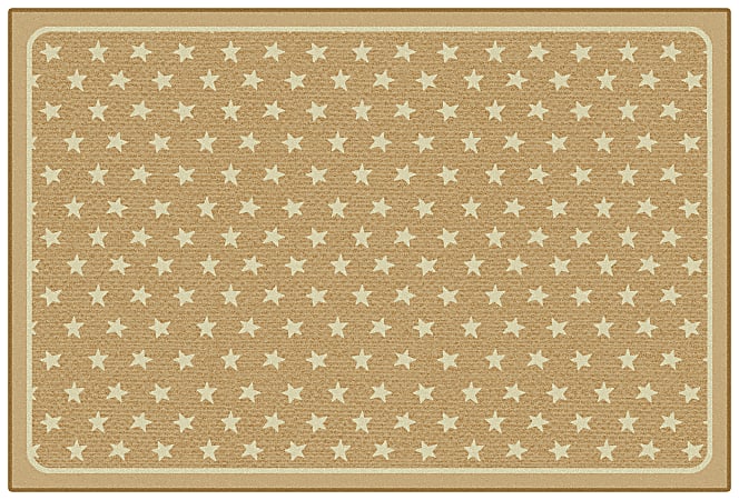 Carpets for Kids® KID$Value PLUS™ Super Stars Decorative Rug, 6' x 9', Brown