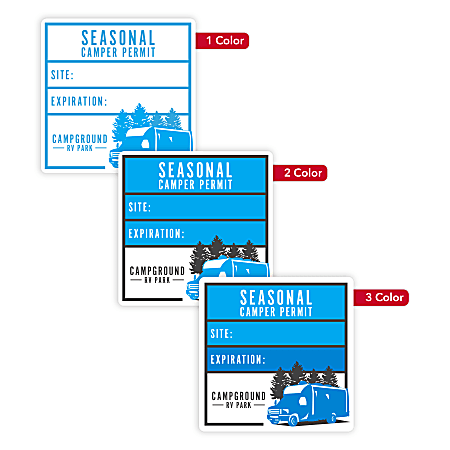 Custom Printed Outdoor Weatherproof 1-, 2- Or 3-Color Labels And Stickers, 4" x 4" Square, Box Of 250 Labels