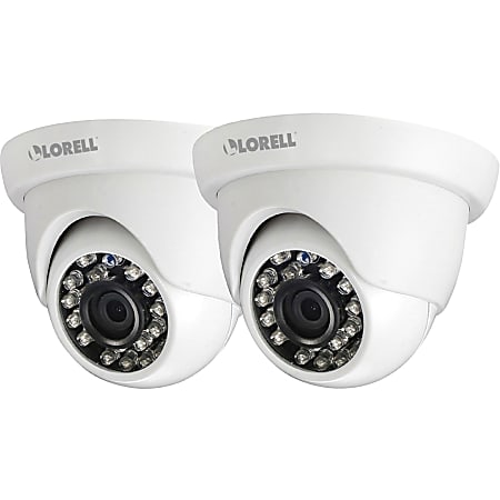 Lorell 5-Megapixel Dome Surveillance Cameras, Pack Of 2