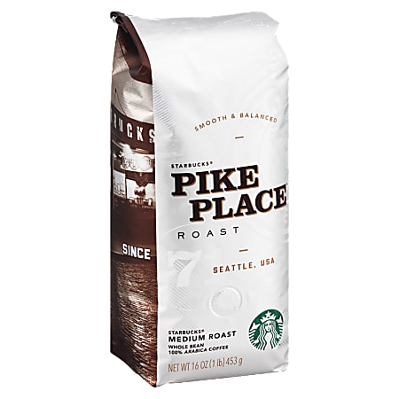 Starbucks® Whole Bean Coffee, Light Roast, Pike Place,