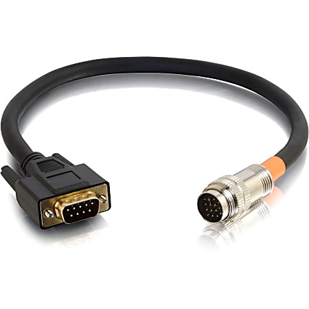 C2G 1.5ft RapidRun DB9 RS232 Serial Flying Lead - 1.50 ft Proprietary/Serial Data Transfer Cable for Monitor, Projector - DB-9 Male Serial - Second End: 1 x Proprietary Connector Audio/Video - Black