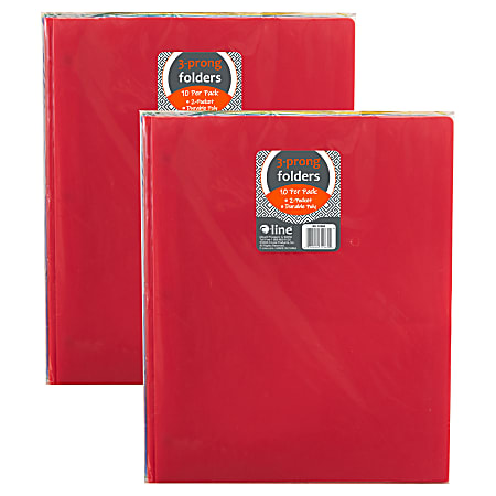 C Line 2 Pocket Heavyweight Poly Portfolio Folders With Prongs Assorted ...