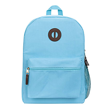 Office Depot® Brand Basic Backpack With 16" Laptop Pocket, Light Blue