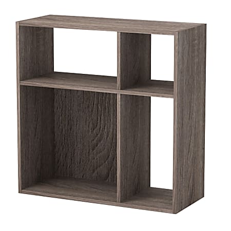 Homestar North America Asymmetrical Cube Storage Bookcase, Beige