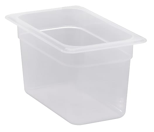 Cambro Translucent GN 1/4 Food Pans, 6"H x 6-3/8"W x 10-7/16"D, Pack Of 6 Containers