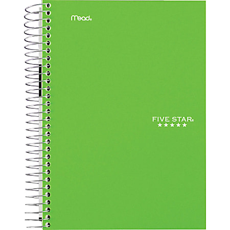 Mead® Five Star® Wire-Bound Notebooks, 5 Subject, College Ruled, 180 Sheets, Assorted, Pack Of 6