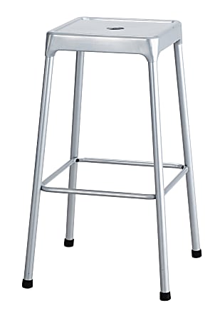 Safco® Steel Bar Stool, Silver