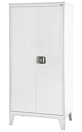 Sandusky® Extra Heavy-Duty Storage Cabinet, 79"H x 36"W x 18"D, Standard White