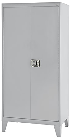 Sandusky® Extra Heavy-Duty Storage Cabinet, 79"H x 46"W x 24"D, Dove Gray