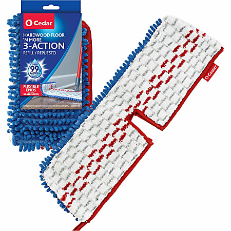 O-Cedar Hardwood Floor 'N More 3-Action Mop Refill - MicroFiber - Multi - 1Each