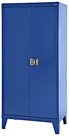 Sandusky® Extra Heavy-Duty Storage Cabinet, 79"H x 46"W x 24"D, Blue