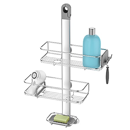 simplehuman® Adjustable Shower Caddy, Brushed Aluminum