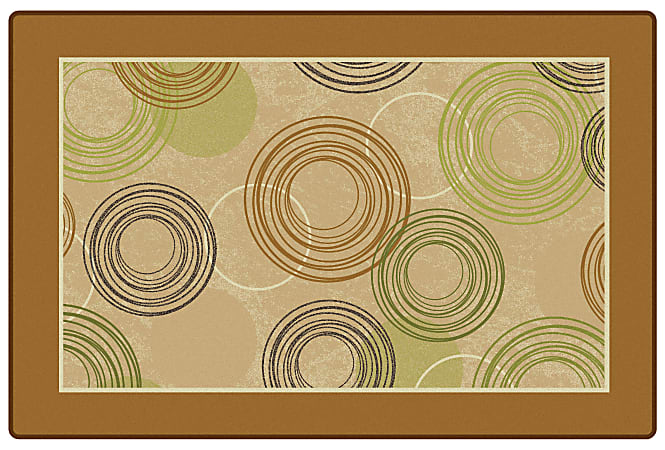 Carpets for Kids® KIDSoft™ Raindrop Ripples Decorative Rug, 4' x 6', Brown