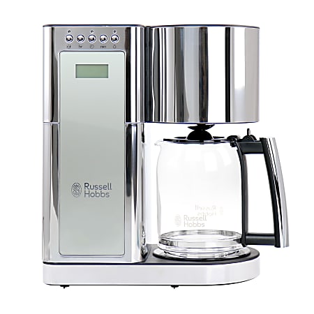 Russell Hobbs Glass 8-Cup Coffee Maker, Silver/Stainless Steel