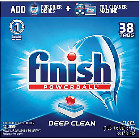 Finish Powerball Dishwasher Tabs, 38 Tabs Per Box