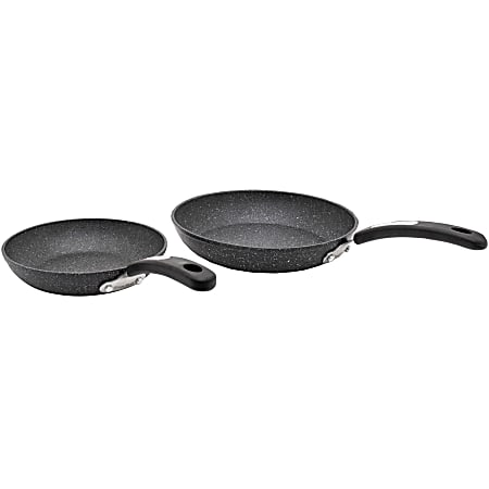 The Rock Set of 2 Fry Pans with Bakelite Handles - Cooking, Frying - Dishwasher Safe - 8" Frying Pan - 10" 2nd Frying Pan - Black - Bakelite Handle - 2 / Case