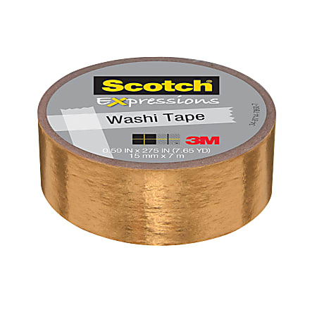 Scotch Expressions Washi Tape 35 x 257 Gold - Office Depot