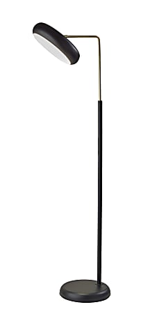 Adesso Lawson LED Tree Lamp With Smart Switch, 60”H, Black/Antique Brass