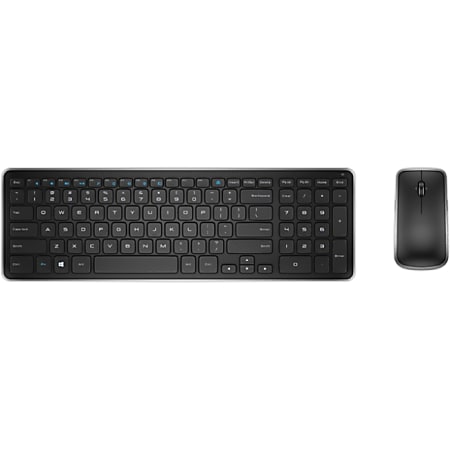 Dell™ Wireless Keyboard & Mouse, Straight Compact Keyboard, Ambidextrous Laser Mouse, KM714