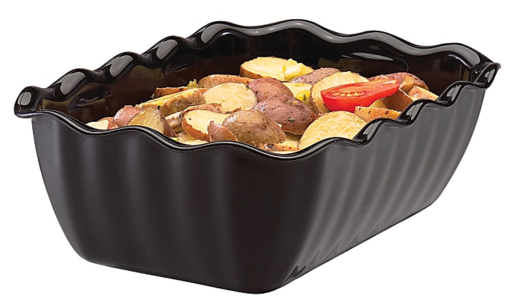 Cambro Plastic Deli Crocks, 2.2 Qt, Black, Pack Of 6 Crocks