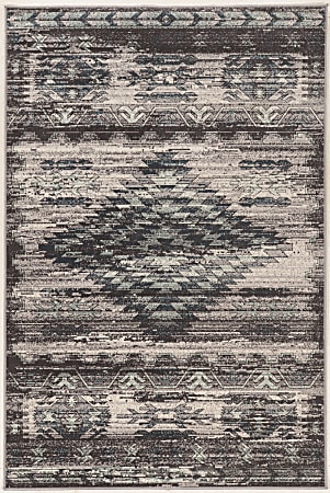 Linon Paramount Area Rug, 5' x 7-1/2', Aztek Gray/Charcoal