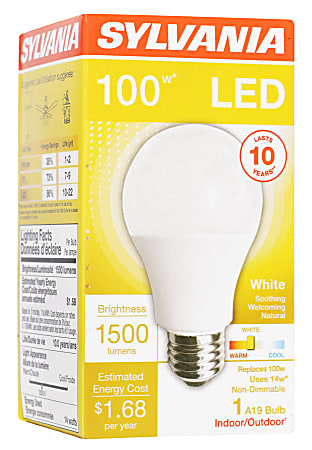 BOX of 4 } LED 1500 lumen Light bulb 14w = 100w  A19 damp rated 5000K GROW white 