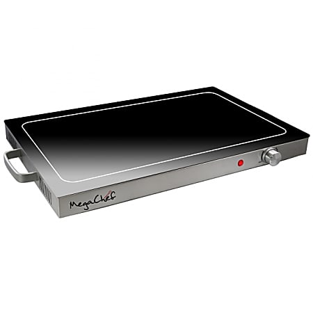 MegaChef Buffet Server & Food Warmer with 3 Removable Sectional Trays , Heated Warming Tray