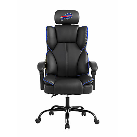 Imperial NFL Champ Ergonomic Faux Leather Computer Gaming Chair Buffalo Bills ODP Business Solutions