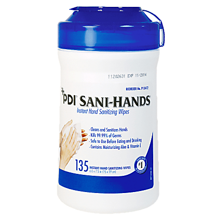 Unimed Sani-Dex™ Alcohol Wipes, 6" x 7 1/2", Canister Of 135