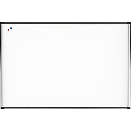 Whiteboard Silver With Steel 72 - Finish 48 Frame Erase Office Lorell x Magnetic Dry Depot