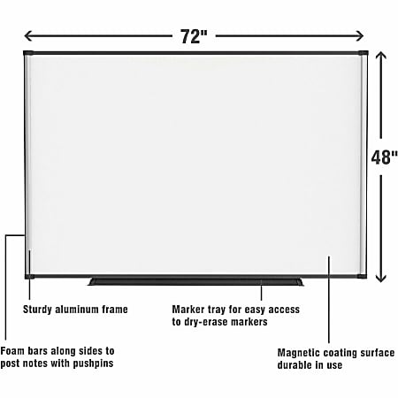 Lorell Signature Series Magnetic Dry-erase Markerboard - 72 Lorell Signature Series Magnetic Dry-erase Markerboard - 72