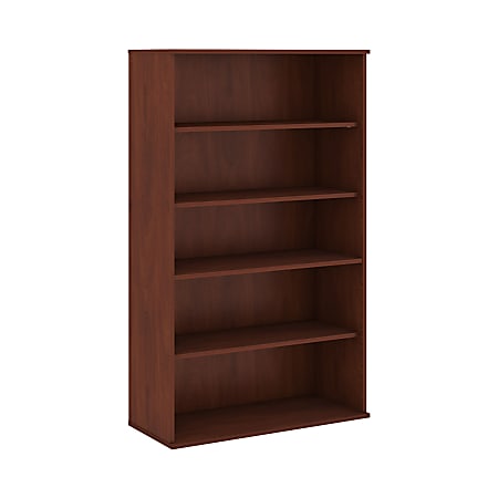 Bush Business Furniture 5 Shelf Bookcase, 66"H, Hansen Cherry, Standard Delivery