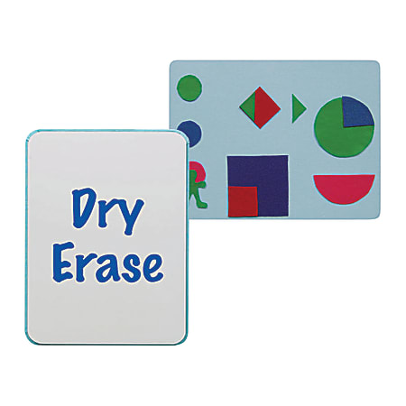 Flipside Combination Flannel/Non-Magnetic Dry-Erase Whiteboard Bulletin Board, 24" x 36", Blue/White