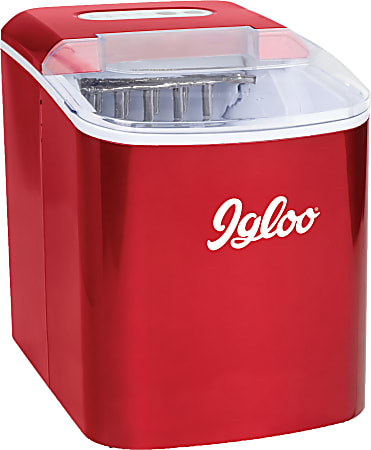 Igloo ICEB26RR Automatic Portable Countertop Ice Maker Machine, Retro Red